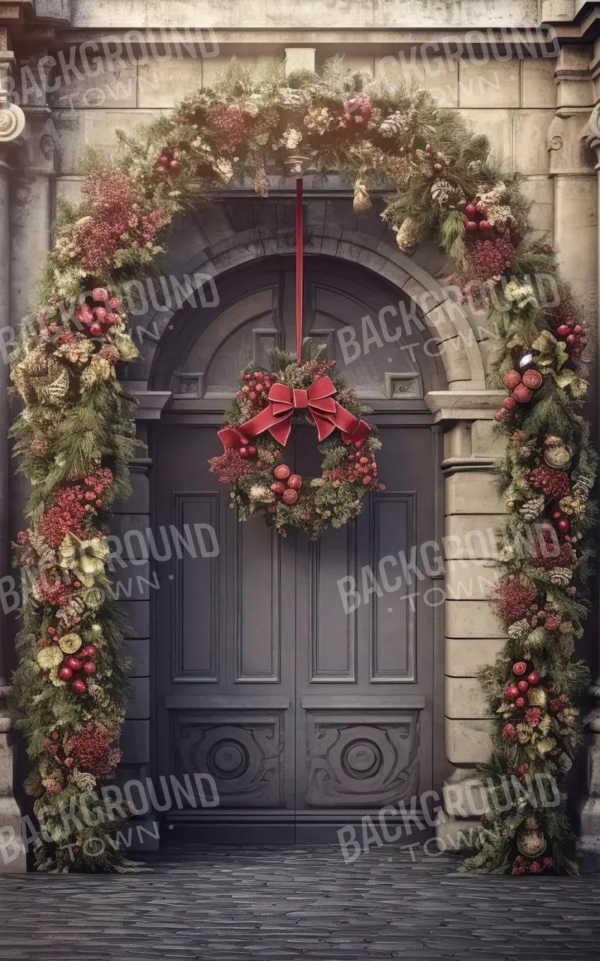 Victorian Holiday Doorway 5’X8’ Ultracloth (60 X 96 Inch) Backdrop