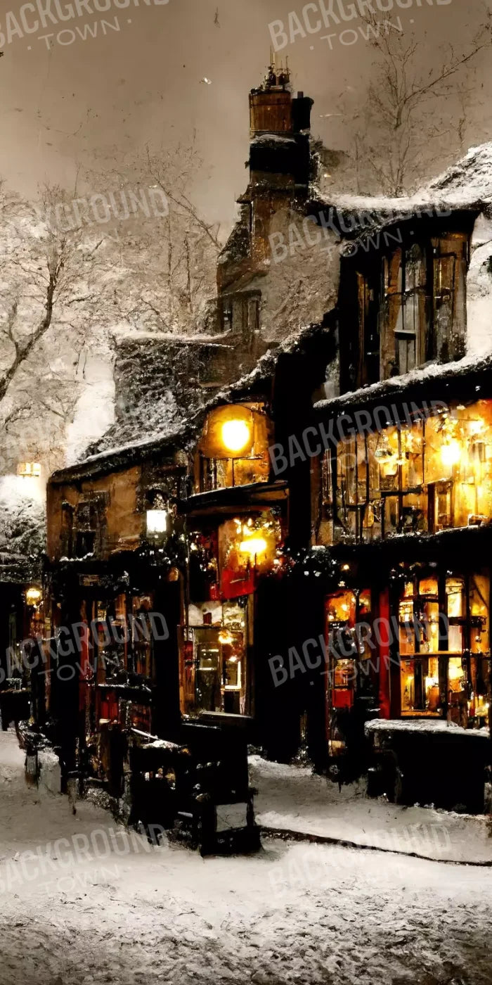 Victorian Holiday Storefront 10’X20’ Ultracloth (120 X 240 Inch) Backdrop