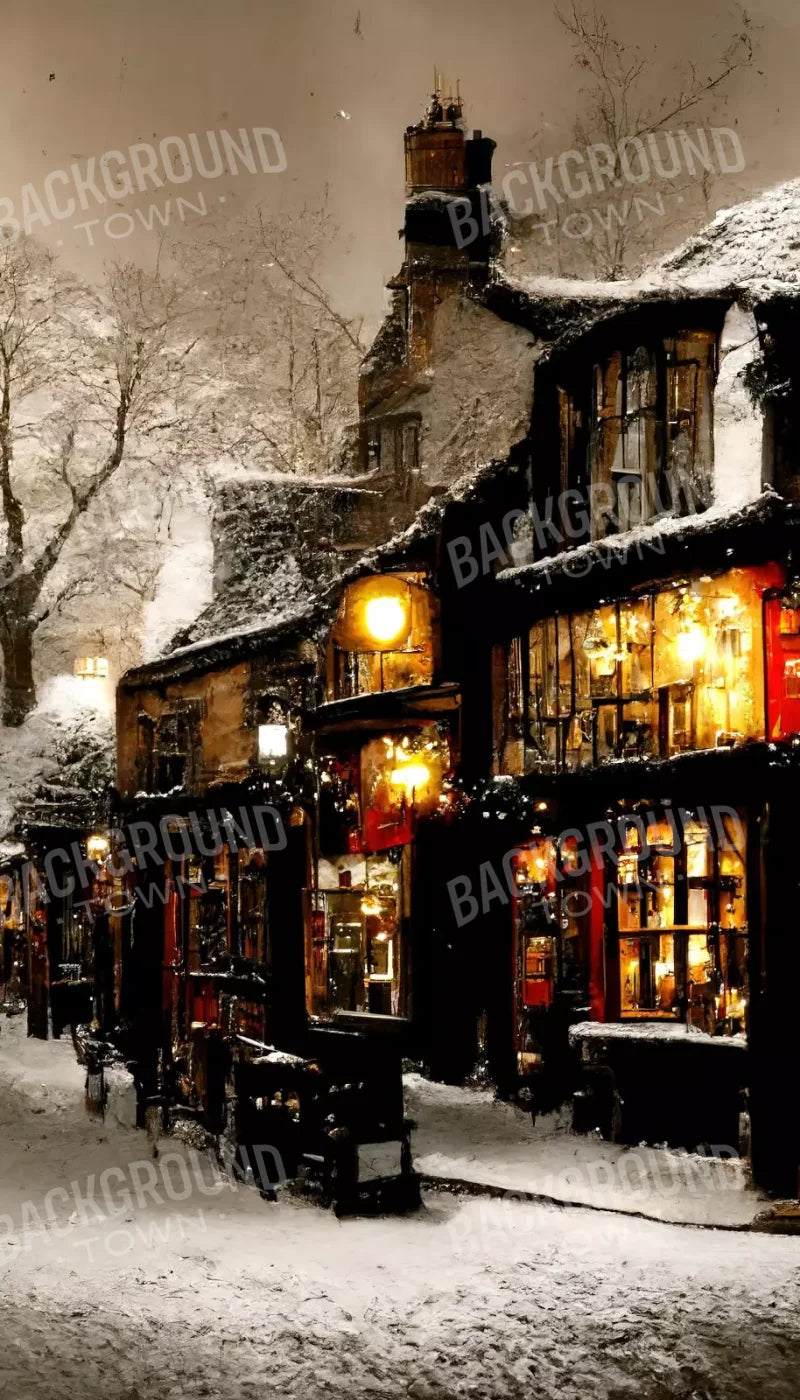 Victorian Holiday Storefront 8’X14’ Ultracloth (96 X 168 Inch) Backdrop