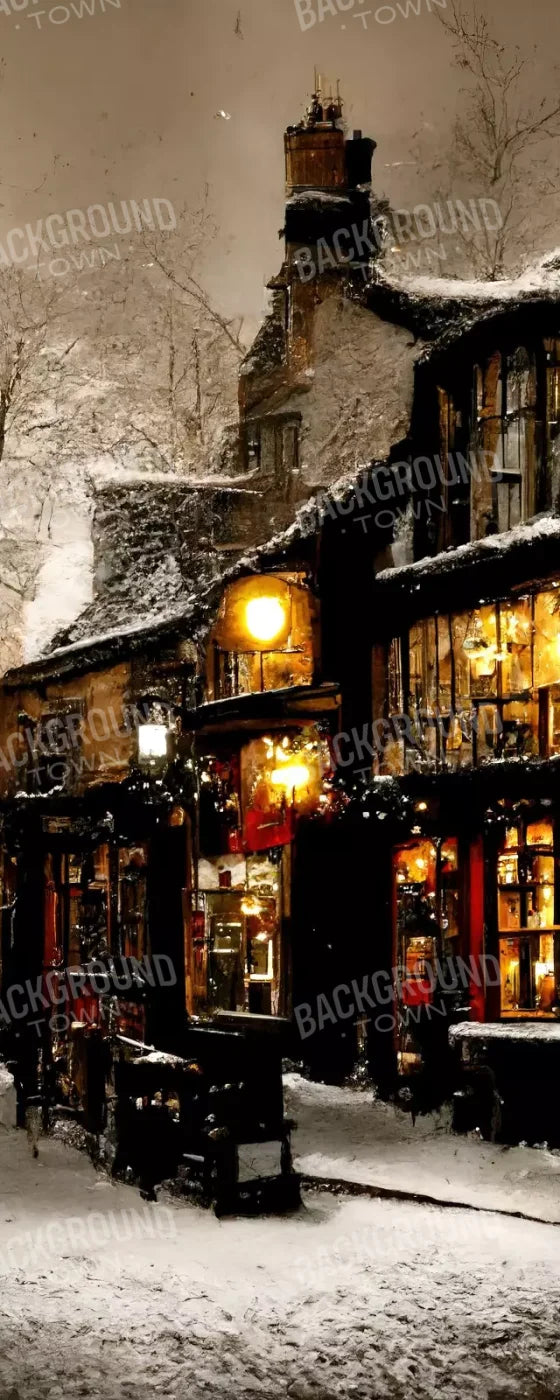Victorian Holiday Storefront 8’X20’ Ultracloth (96 X 240 Inch) Backdrop