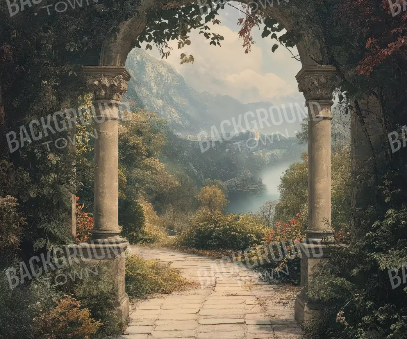 Victorian Outside Arch 12’x10’ UltraCloth (144 x 120 inch) Backdrop