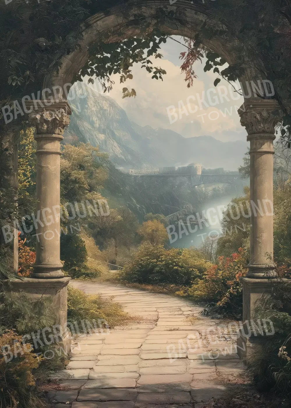 Victorian Outside Arch 5’x7’ UltraCloth (60 x 84 inch) Backdrop