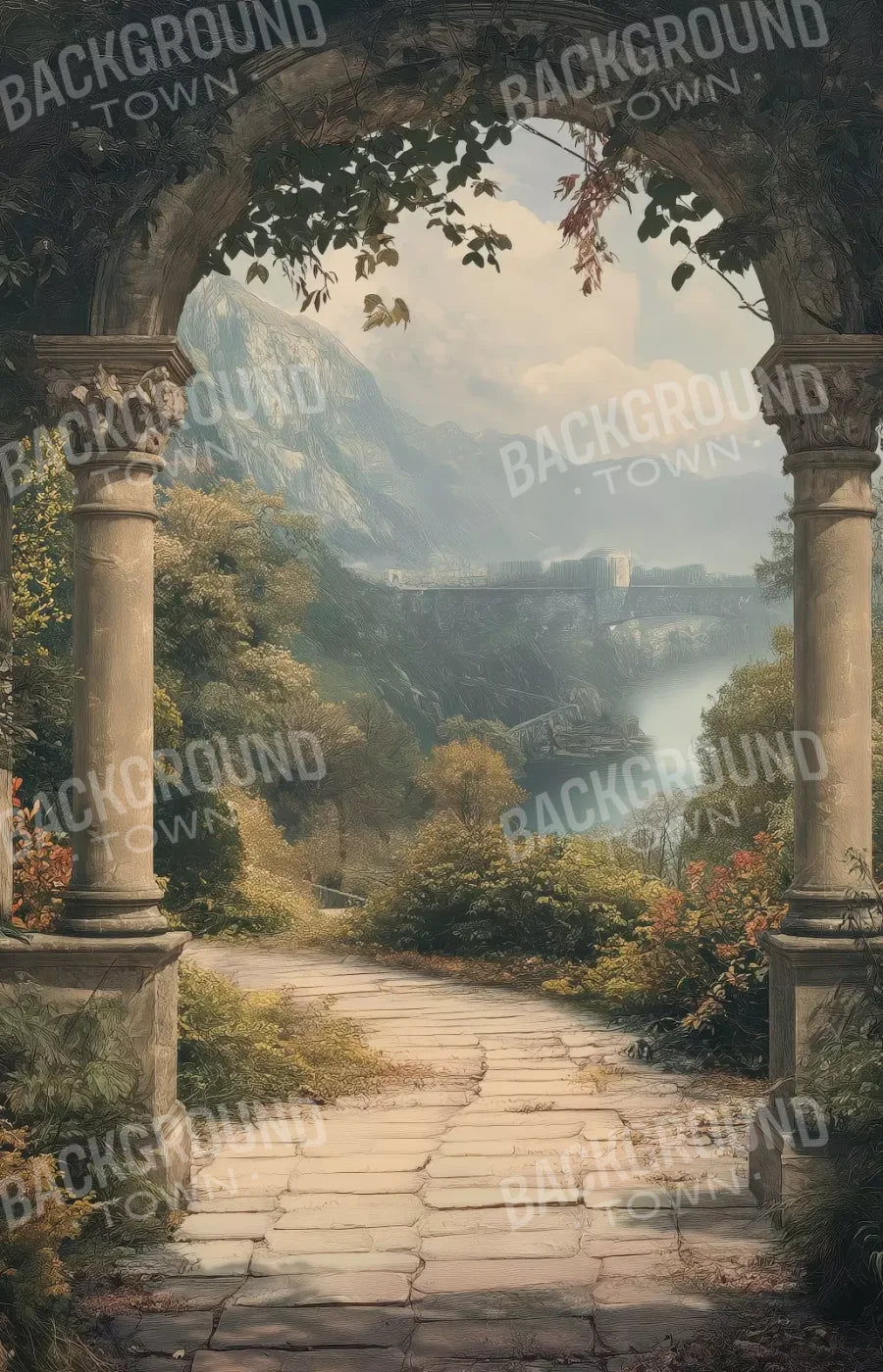 Victorian Outside Arch 9’x14’ UltraCloth (108 x 168 inch) Backdrop