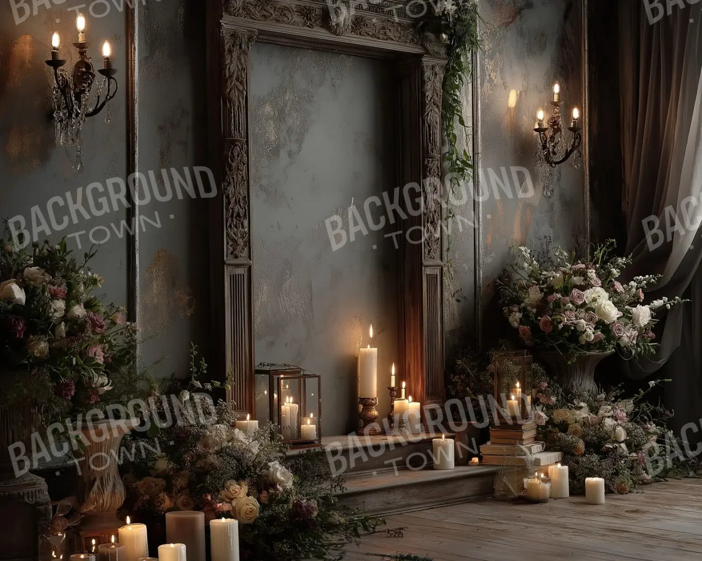 Victorian Wall 10’x8’ Fleece (120 x 96 inch) Backdrop