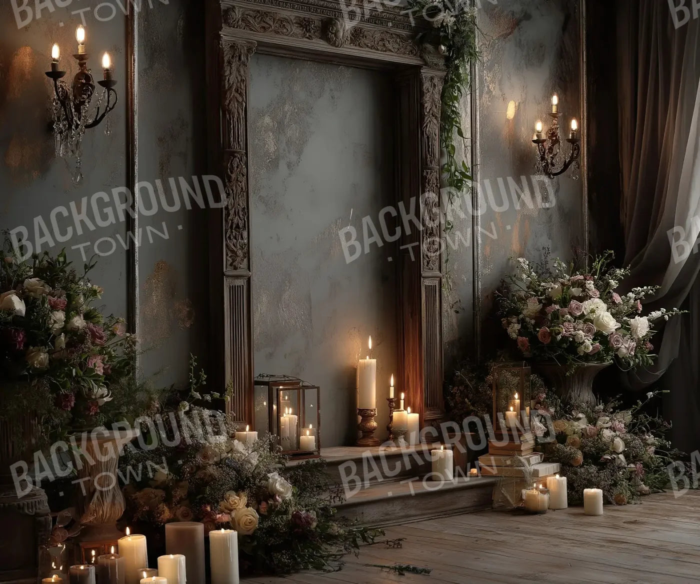 Victorian Wall 5’x4’2 Fleece (60 x 50 inch) Backdrop