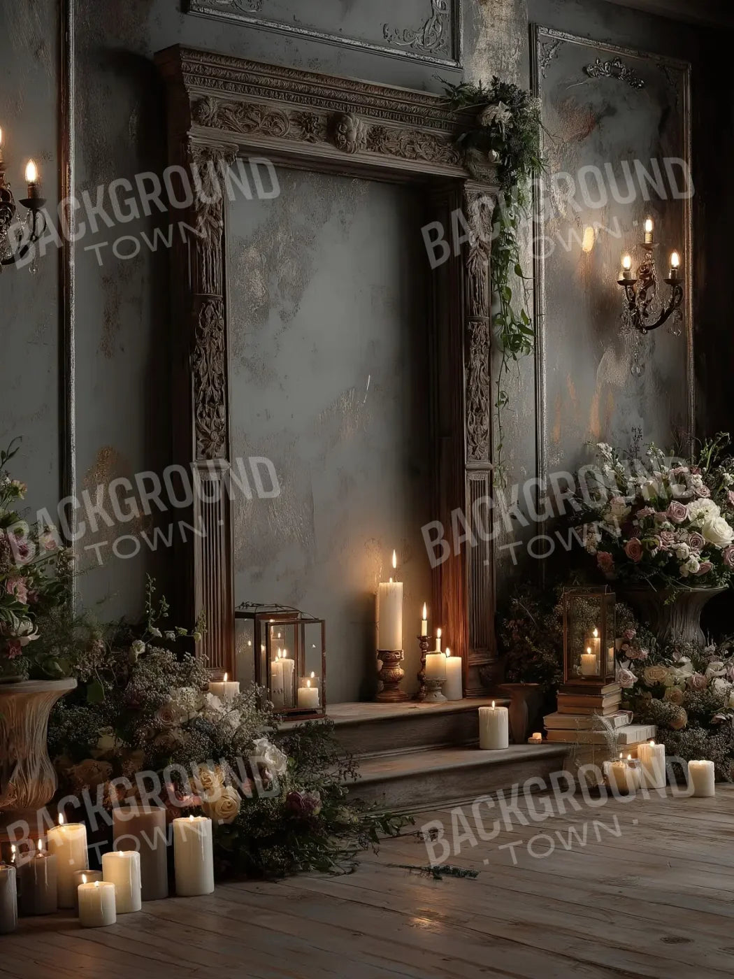 Victorian Wall 5’x6’8 Fleece (60 x 80 inch) Backdrop