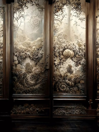 Victorian Wallpaper 8X10 Fleece ( 96 X 120 Inch ) Backdrop