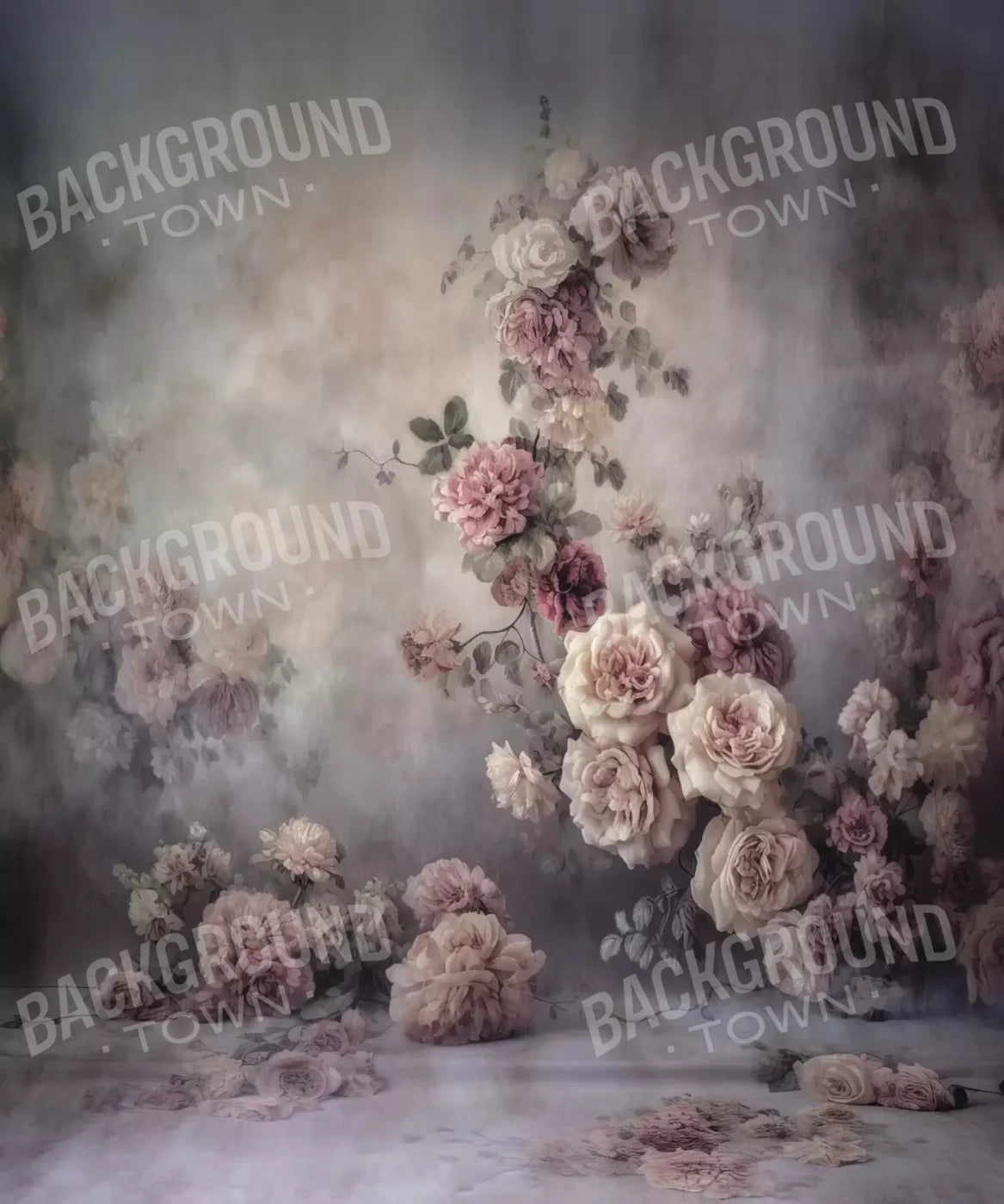 Vining Flowers 10X12 Ultracloth ( 120 X 144 Inch ) Backdrop