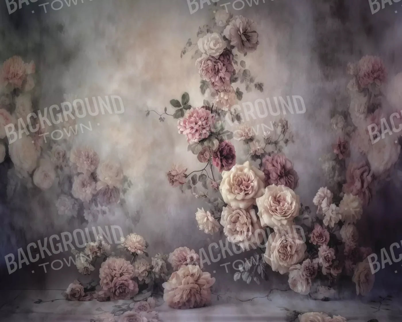 Vining Flowers 10X8 Fleece ( 120 X 96 Inch ) Backdrop