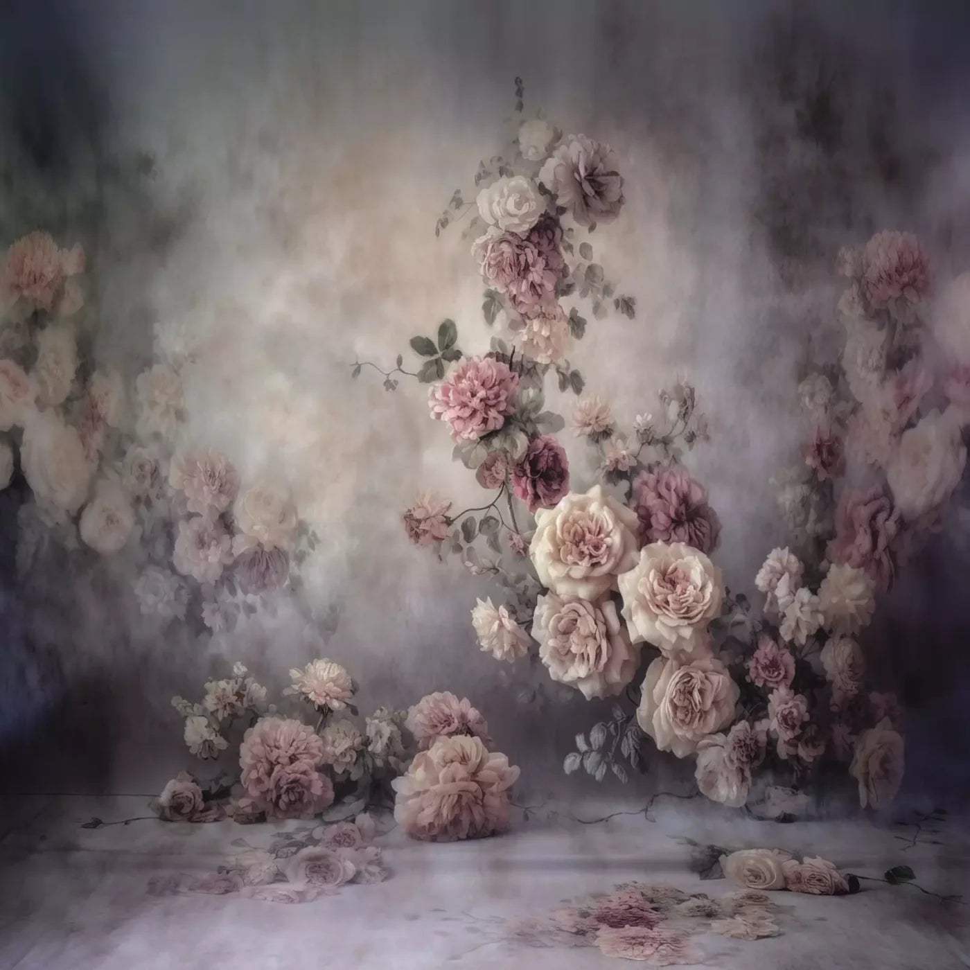 Vining Flowers 10X10 Ultracloth ( 120 X Inch ) Backdrop