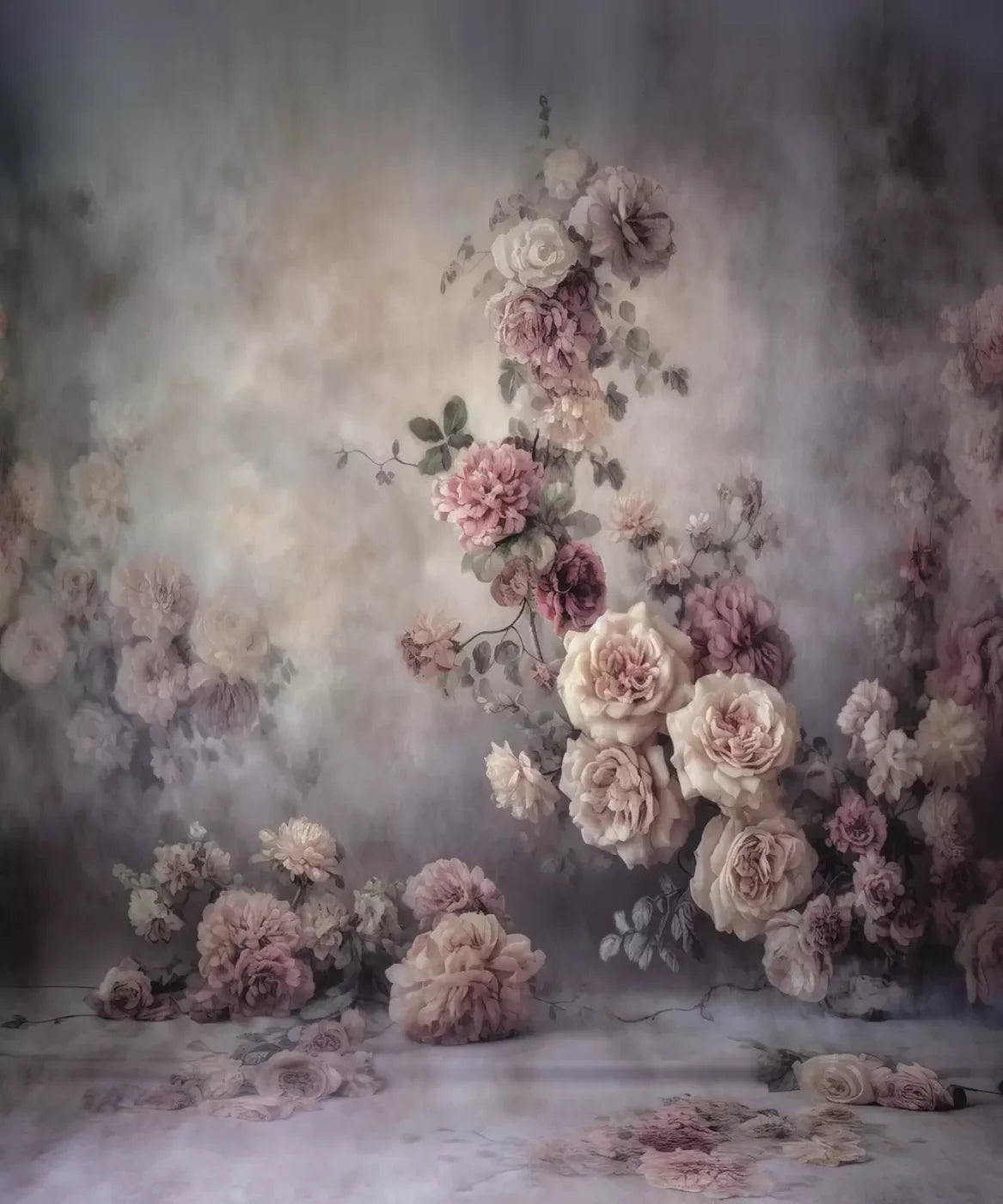 Vining Flowers 10X12 Ultracloth ( 120 X 144 Inch ) Backdrop