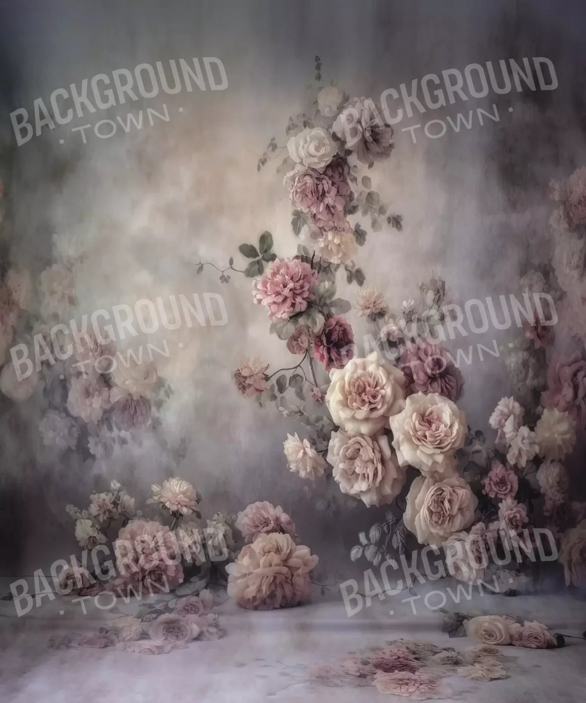 Vining Flowers 10X12 Ultracloth ( 120 X 144 Inch ) Backdrop