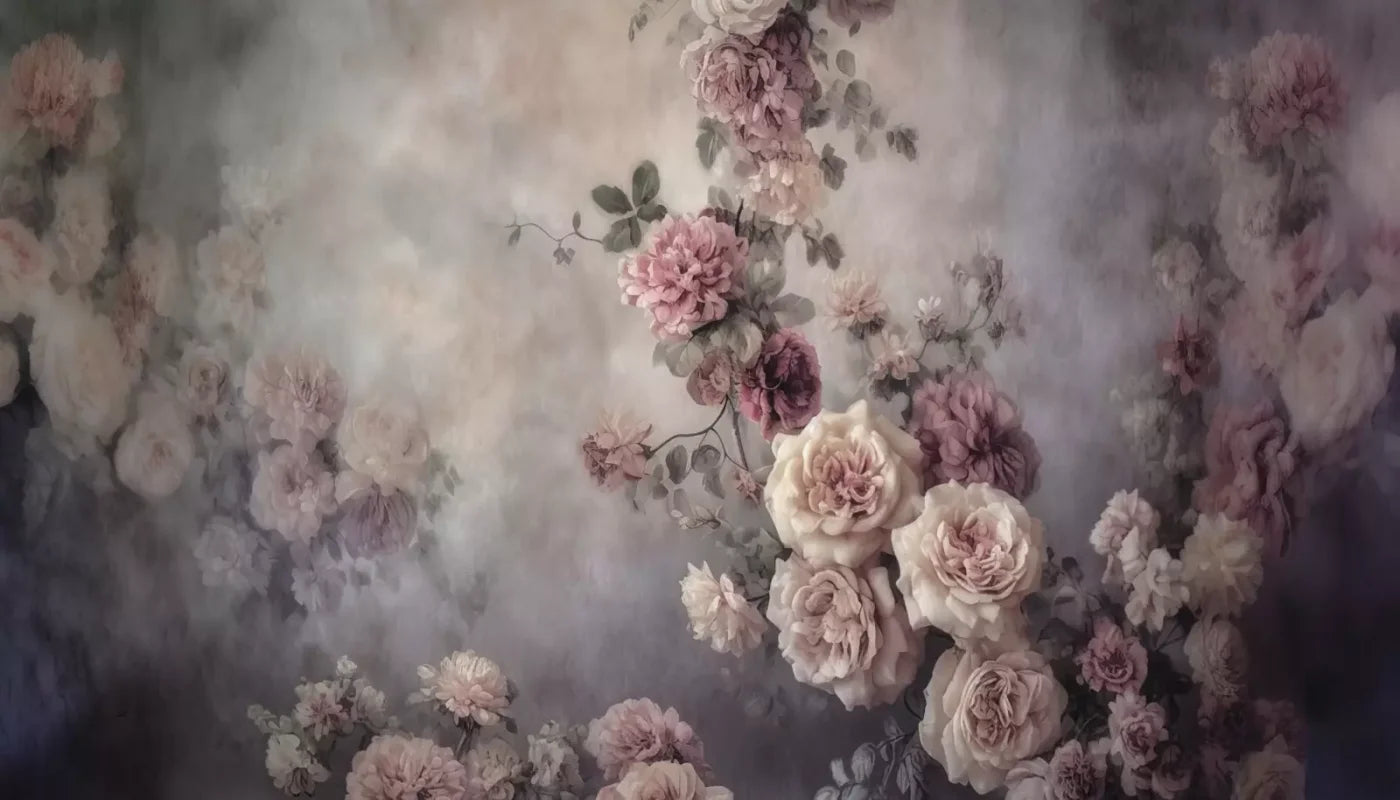 Vining Flowers 14X8 Ultracloth ( 168 X 96 Inch ) Backdrop