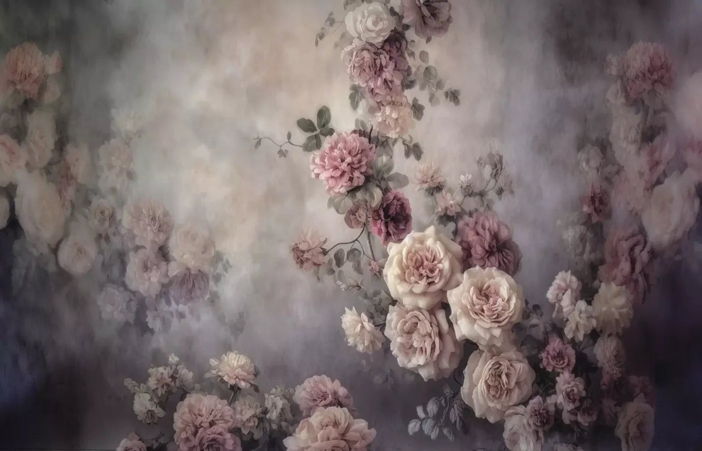 Vining Flowers 14X9 Ultracloth ( 168 X 108 Inch ) Backdrop