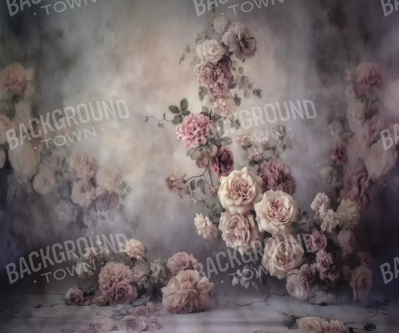 Vining Flowers 5X42 Fleece ( 60 X 50 Inch ) Backdrop