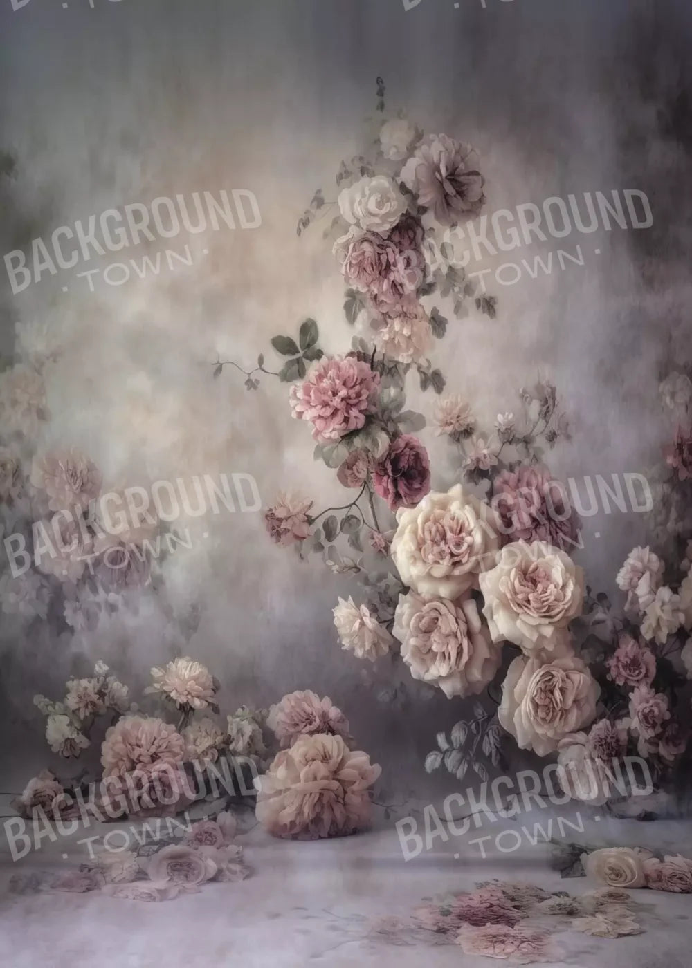 Vining Flowers 5X7 Ultracloth ( 60 X 84 Inch ) Backdrop