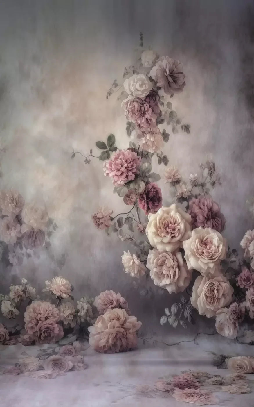 Vining Flowers 5X8 Ultracloth ( 60 X 96 Inch ) Backdrop