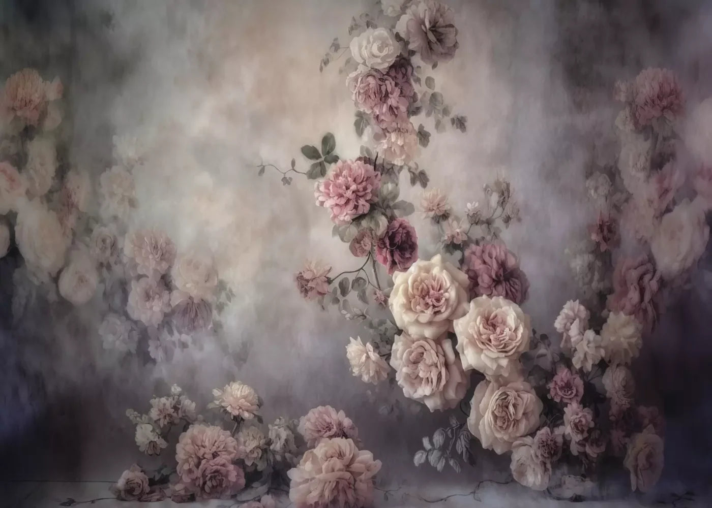 Vining Flowers 7X5 Ultracloth ( 84 X 60 Inch ) Backdrop