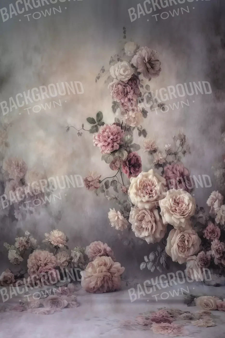 Vining Flowers 8X12 Ultracloth ( 96 X 144 Inch ) Backdrop