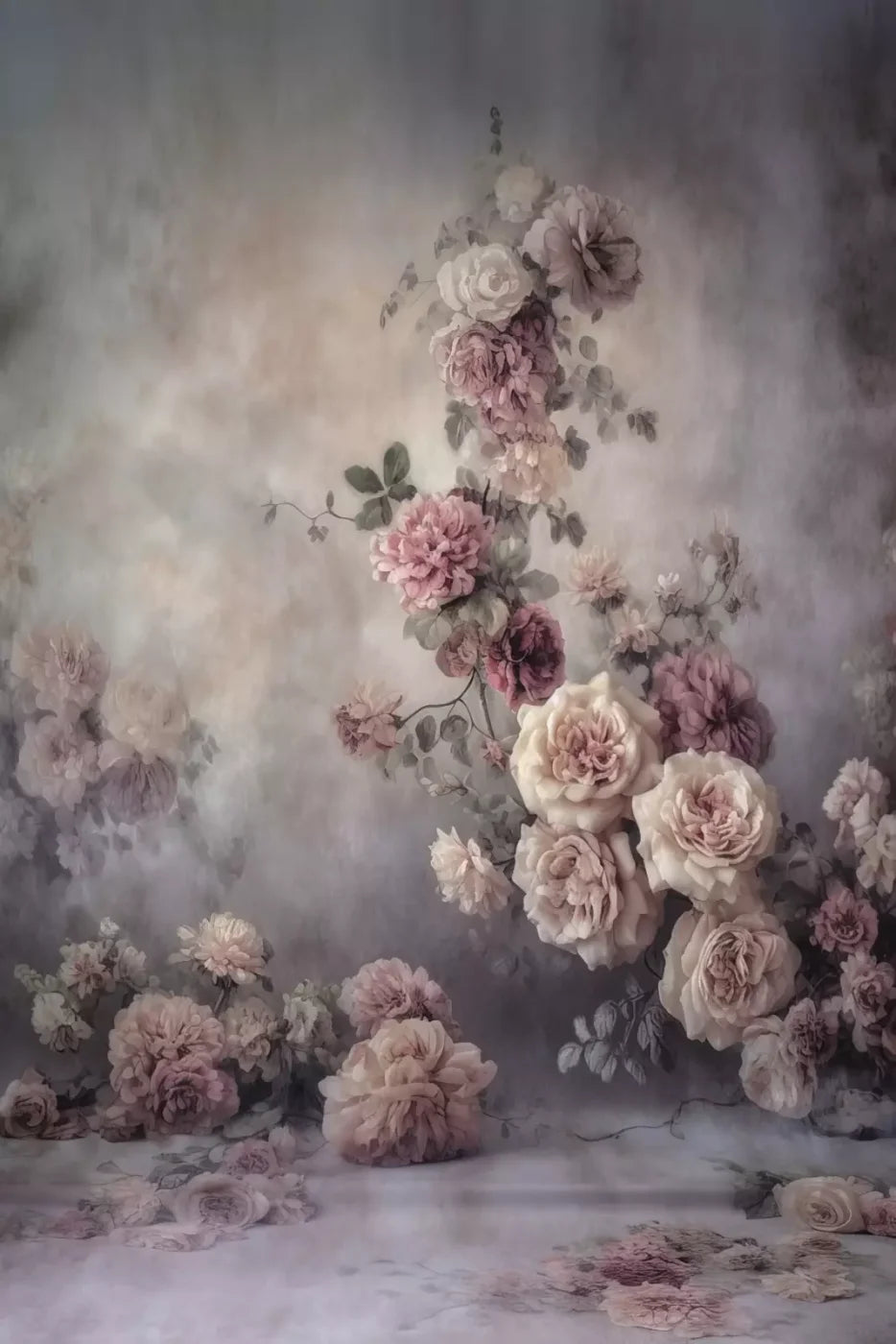 Vining Flowers 8X12 Ultracloth ( 96 X 144 Inch ) Backdrop