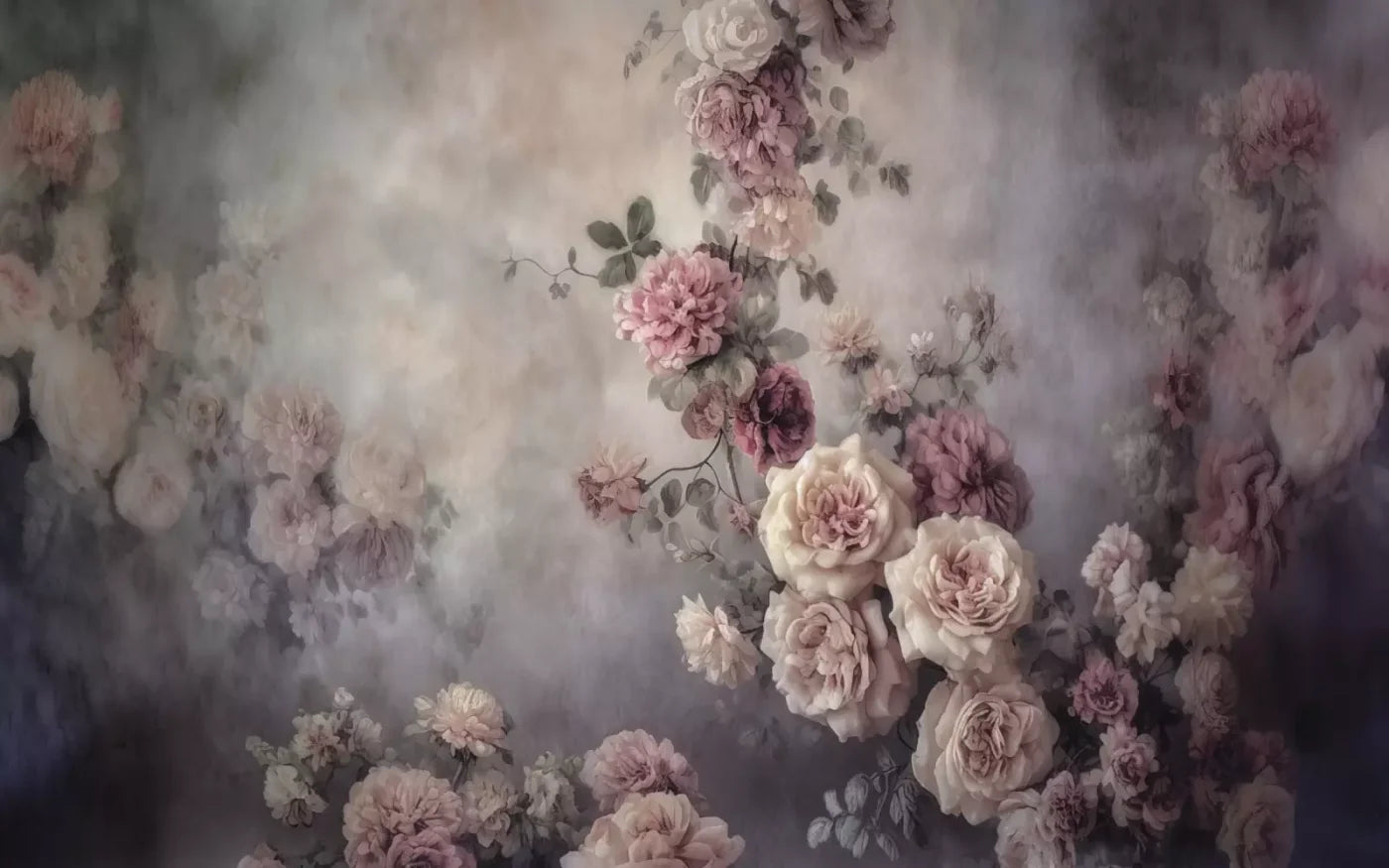 Vining Flowers 8X5 Ultracloth ( 96 X 60 Inch ) Backdrop