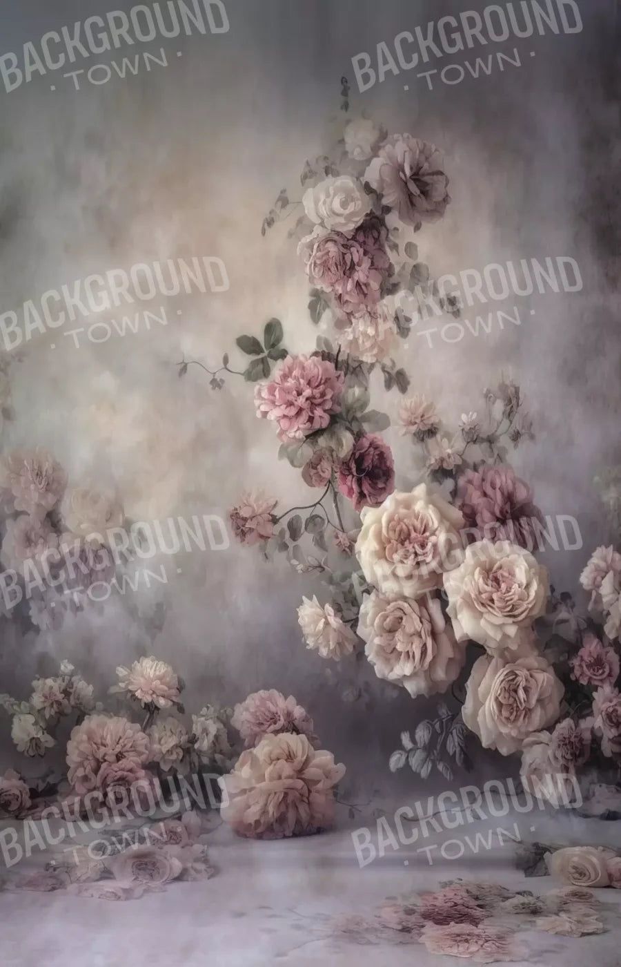 Vining Flowers 9X14 Ultracloth ( 108 X 168 Inch ) Backdrop