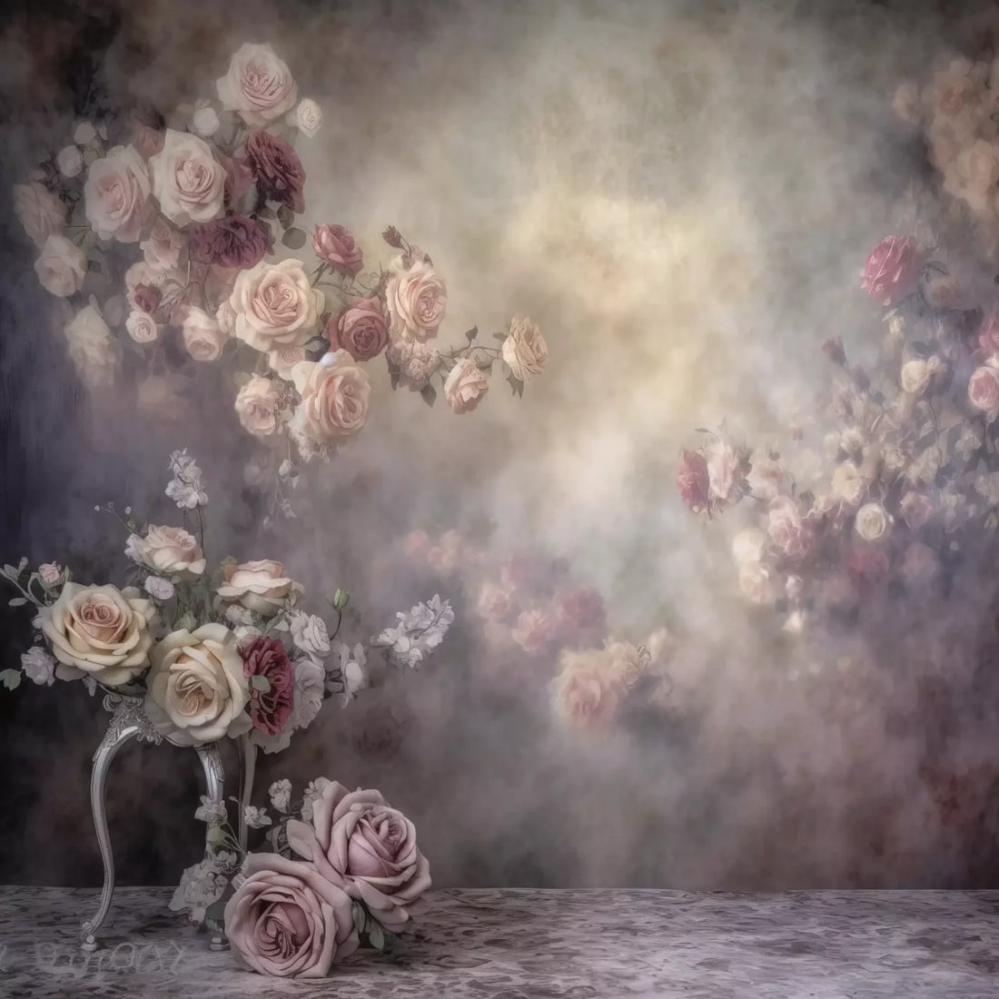 Vining Flowers Ii 10X10 Ultracloth ( 120 X Inch ) Backdrop