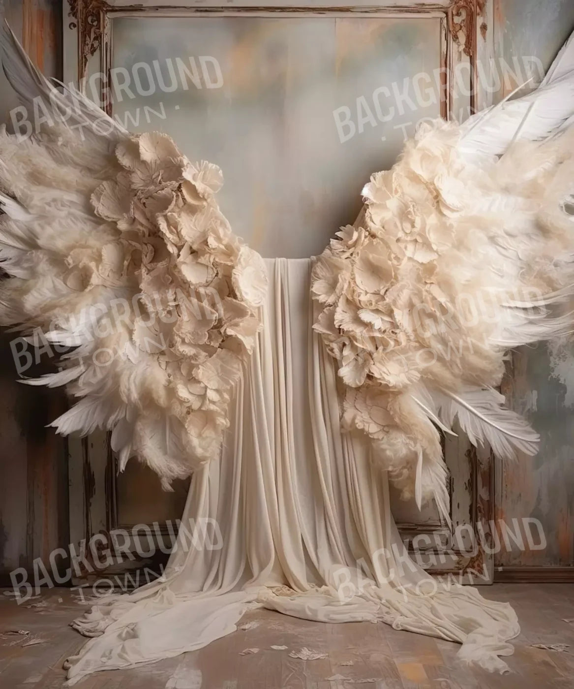Cream Angel Wings Backdrop for Photography