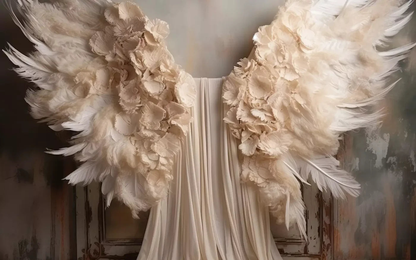 Vintage Angel Wings Backdrop