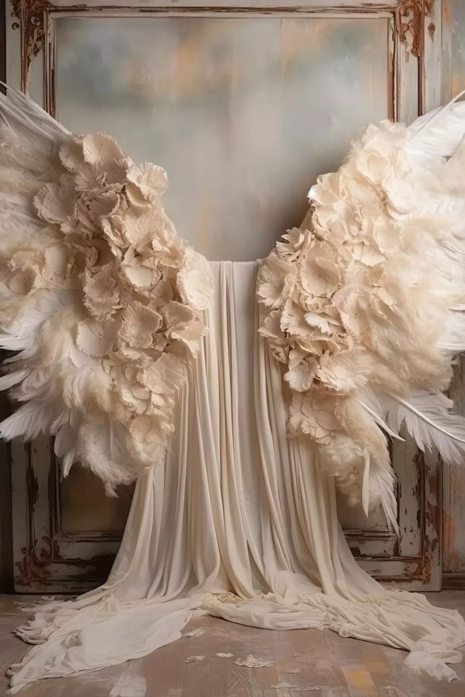 Vintage Angel Wings Backdrop