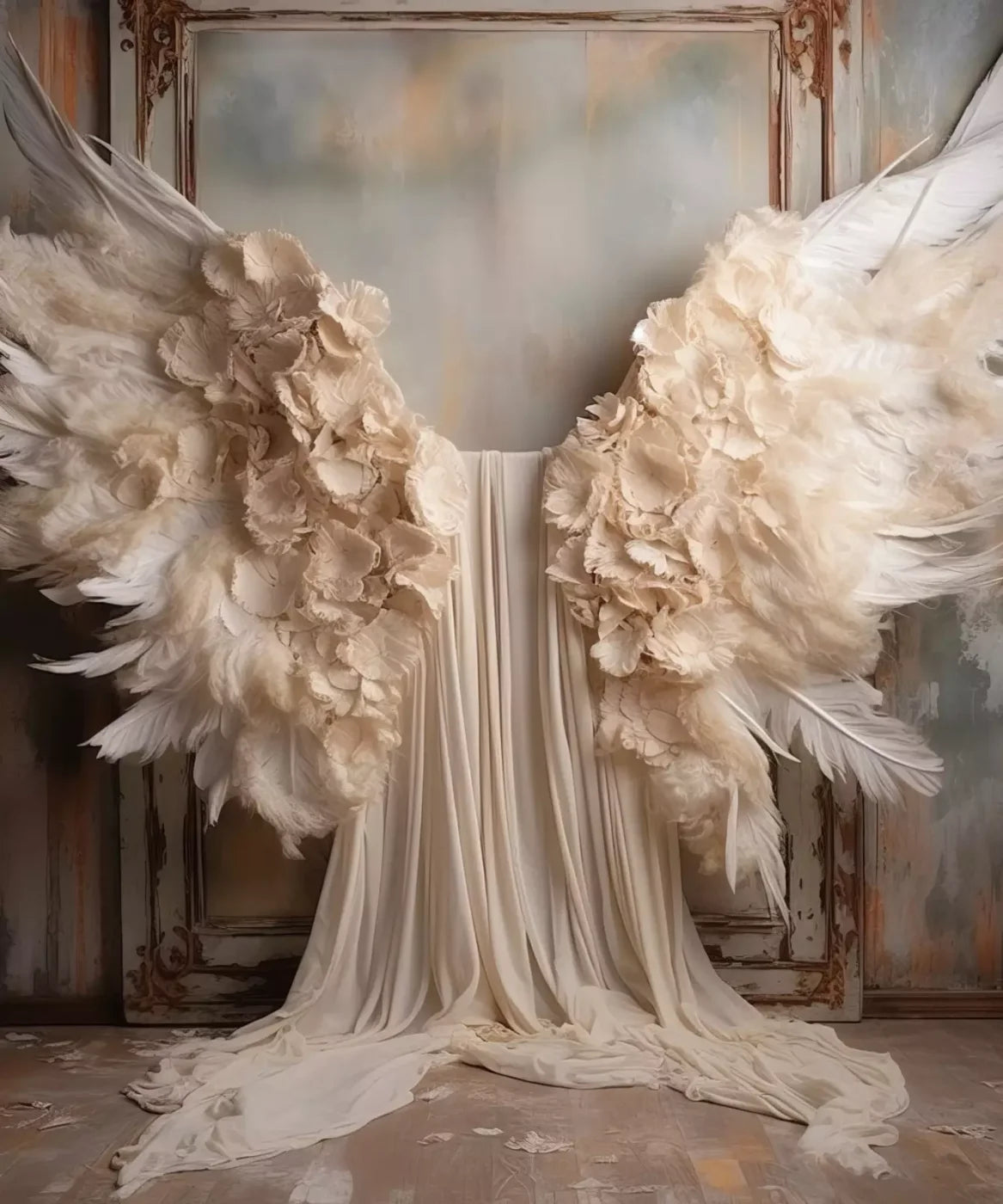 Vintage Angel Wings Backdrop