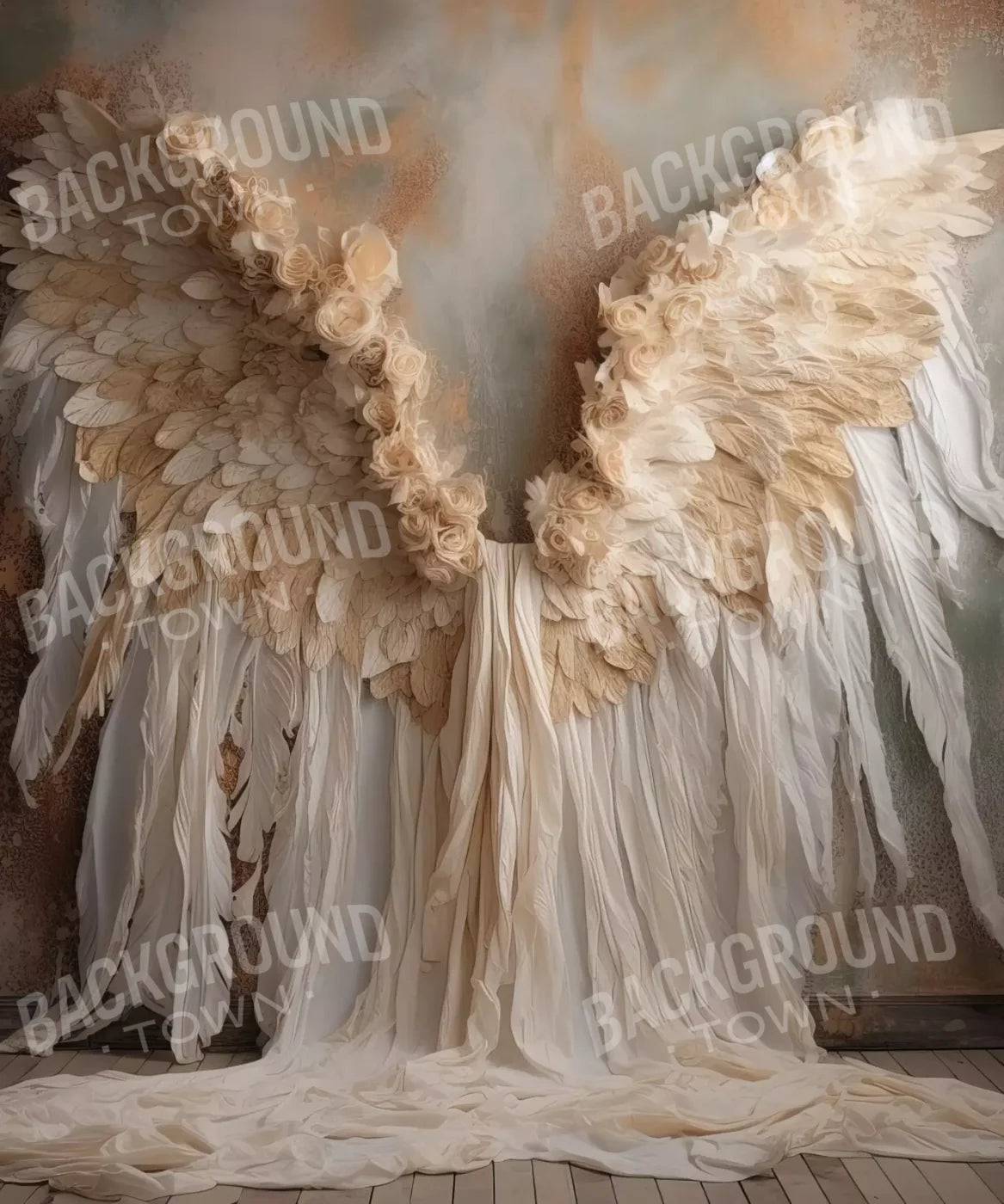Vintage Angel Wings Ii 10’X12’ Ultracloth (120 X 144 Inch) Backdrop