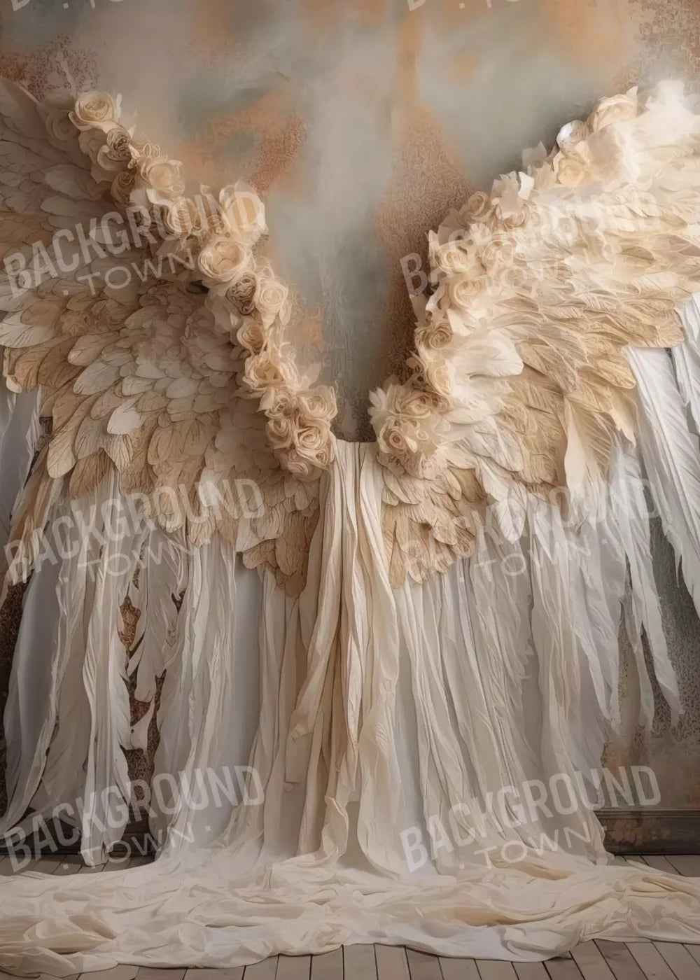 Vintage Angel Wings Ii 5’X7’ Ultracloth (60 X 84 Inch) Backdrop