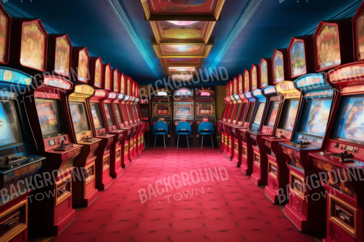 Vintage Arcade 12’x8’ UltraCloth (144 x 96 inch) Backdrop