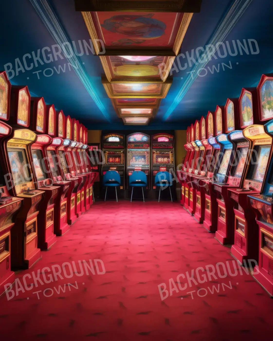 Vintage Arcade 8’x10’ Fleece (96 x 120 inch) Backdrop