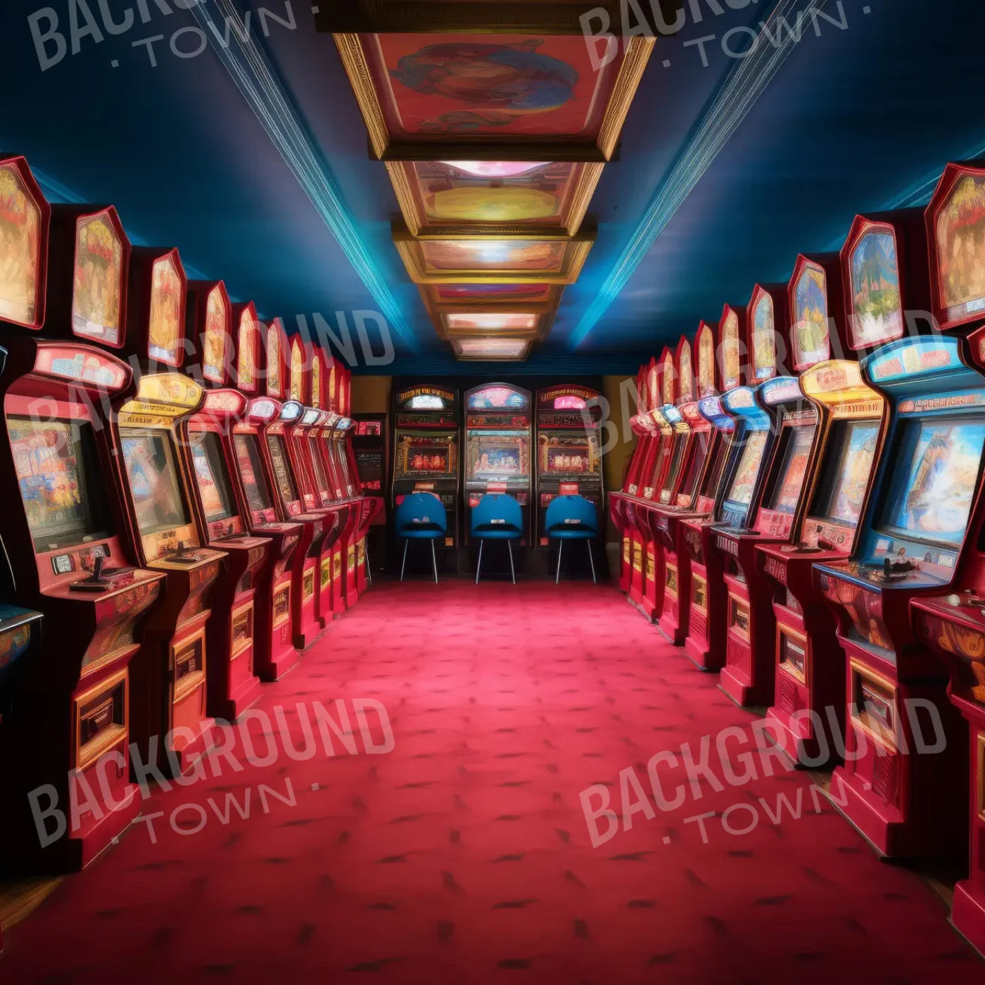 Vintage Arcade 8’x8’ Fleece (96 x 96 inch) Backdrop