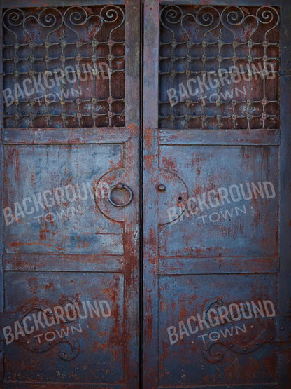 Vintage Blue Door 5X7 Ultracloth ( 60 X 84 Inch ) Backdrop