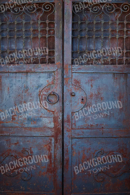 Vintage Blue Door 5X8 Ultracloth ( 60 X 96 Inch ) Backdrop