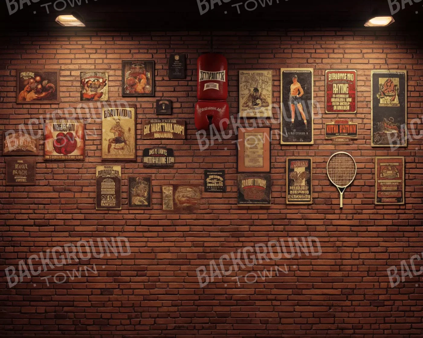Vintage Boxing 10’X8’ Fleece (120 X 96 Inch) Backdrop