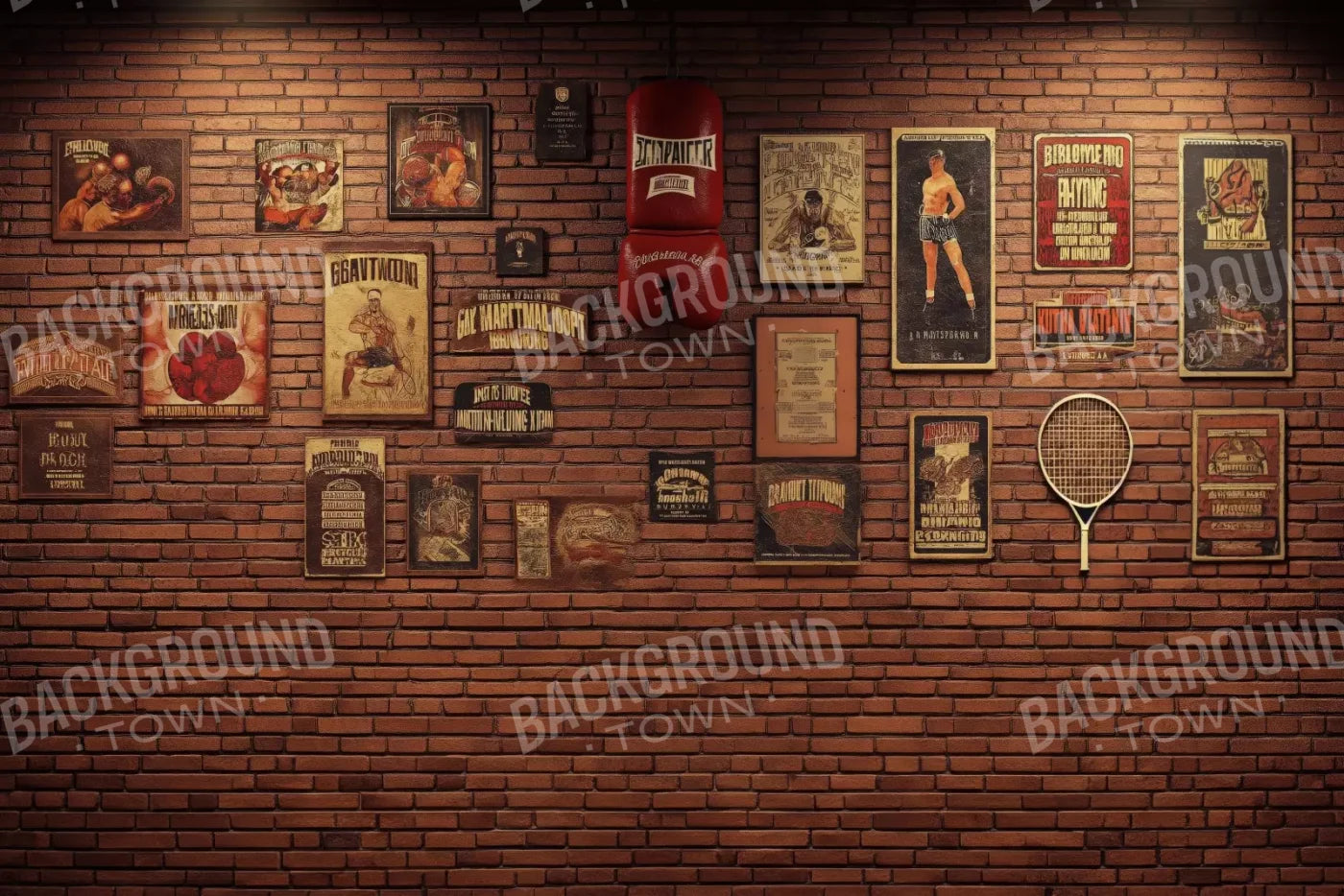 Vintage Boxing 12’X8’ Ultracloth (144 X 96 Inch) Backdrop