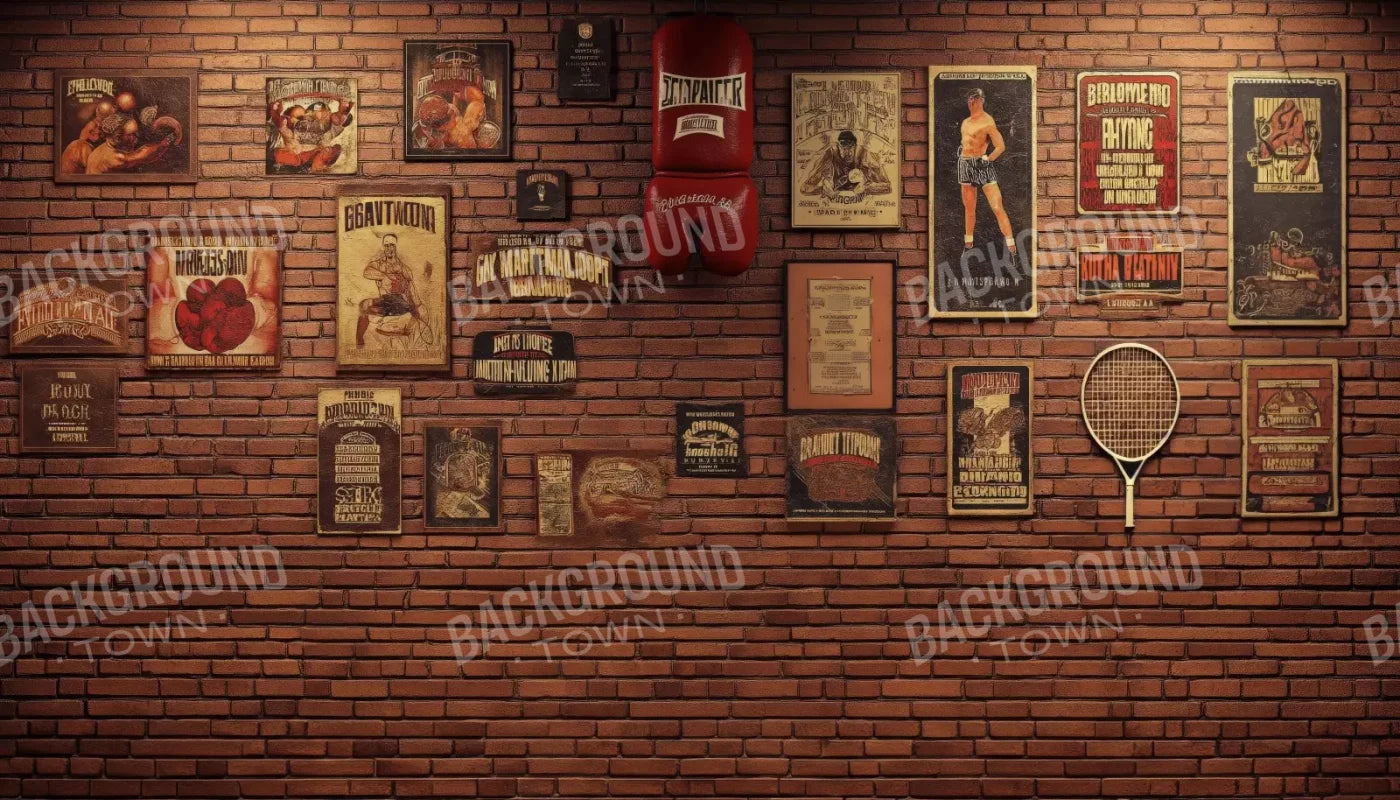 Vintage Boxing 14’X8’ Ultracloth (168 X 96 Inch) Backdrop