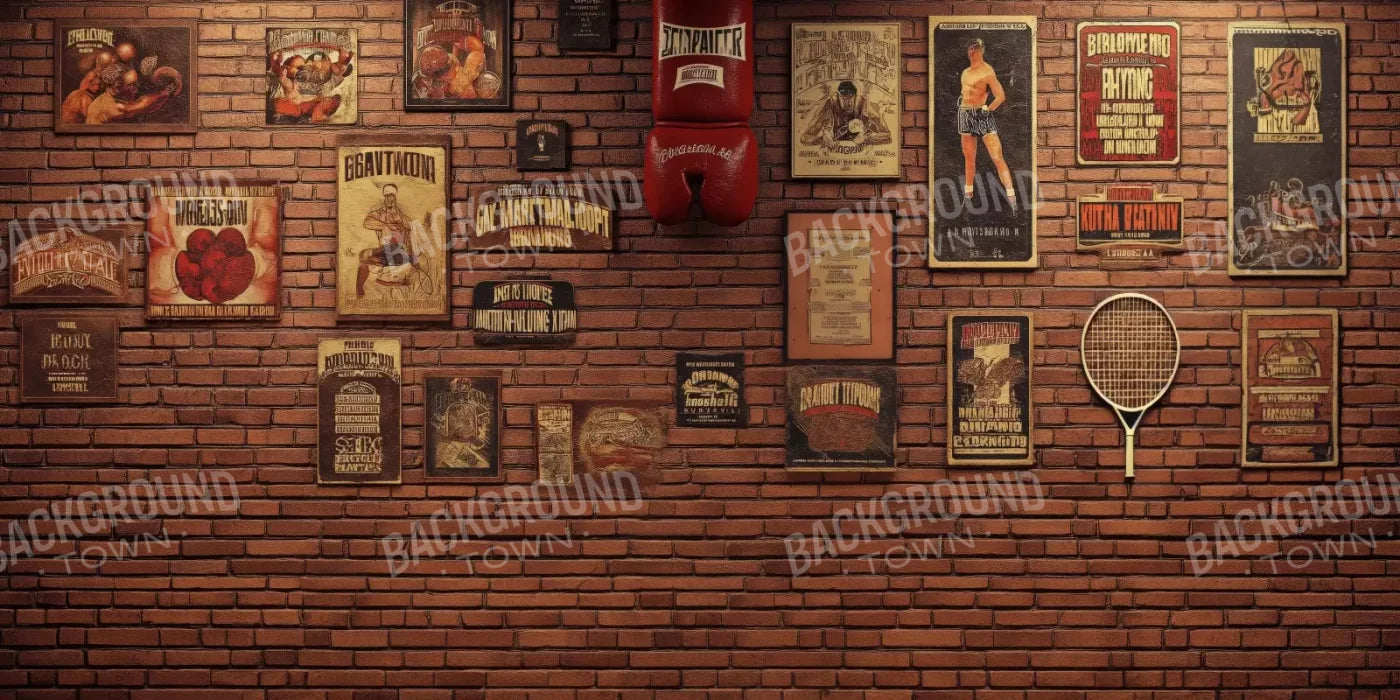 Vintage Boxing 20’X10’ Ultracloth (240 X 120 Inch) Backdrop