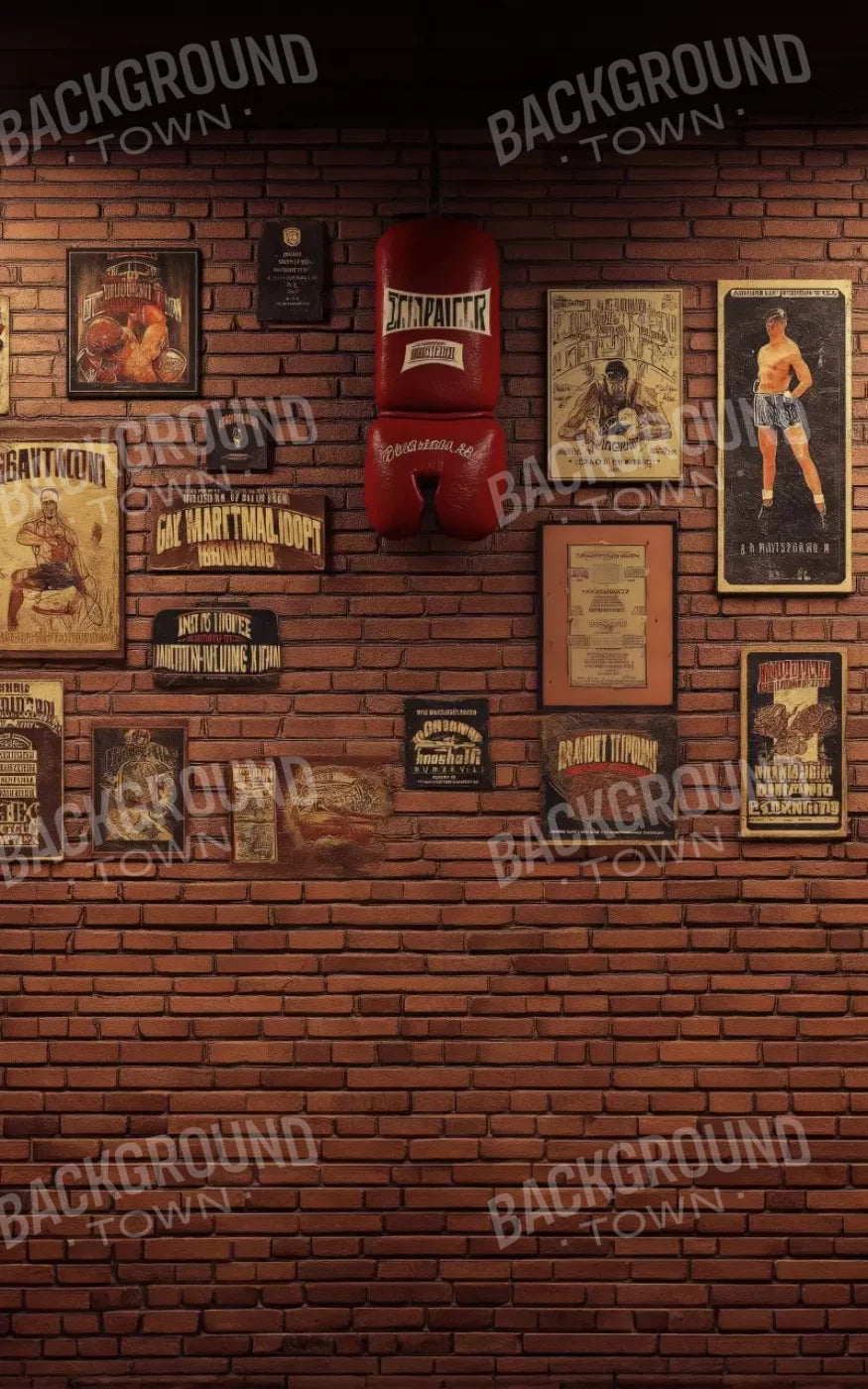 Vintage Boxing 5’X8’ Ultracloth (60 X 96 Inch) Backdrop