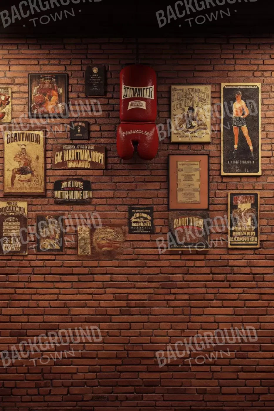 Vintage Boxing 8’X12’ Ultracloth (96 X 144 Inch) Backdrop