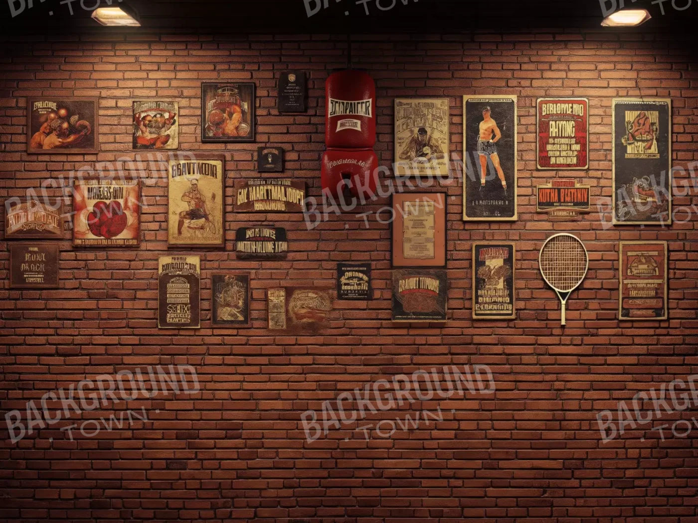 Vintage Boxing 8’X6’ Fleece (96 X 72 Inch) Backdrop