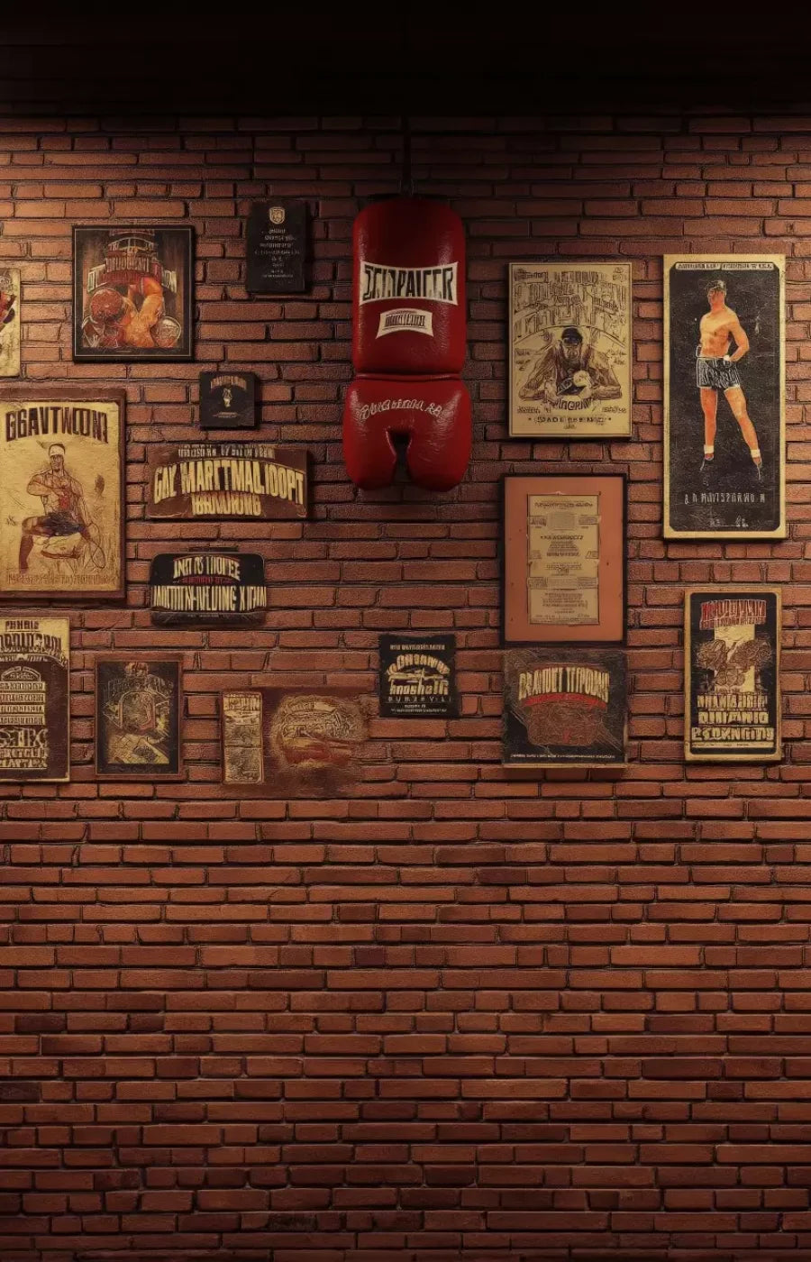 Vintage Boxing 9’X14’ Ultracloth (108 X 168 Inch) Backdrop