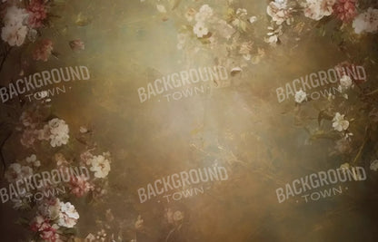 Vintage Brown Floral 1 14’X9’ Ultracloth (168 X 108 Inch) Backdrop