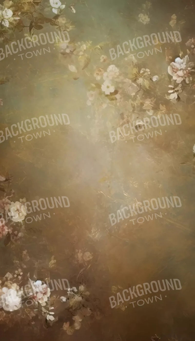 Vintage Brown Floral 1 8’X14’ Ultracloth (96 X 168 Inch) Backdrop
