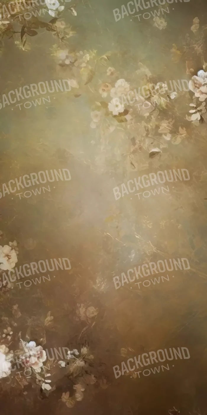 Vintage Brown Floral 1 8’X16’ Ultracloth (96 X 192 Inch) Backdrop