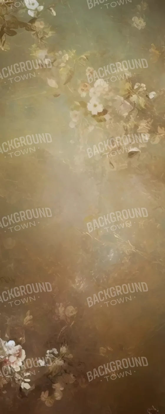 Vintage Brown Floral 1 8’X20’ Ultracloth (96 X 240 Inch) Backdrop